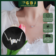 Dây Chuyền Bạc LM Nhịp Tim M.O.I 6li - GBJ53352- Gia Bảo Jewelry