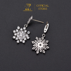 Bông Tai Khoen TT Hoa Tuyết Cao Cấp Chuẩn Bạc 925 - GBJ49542 - Gia Bảo Jewelry