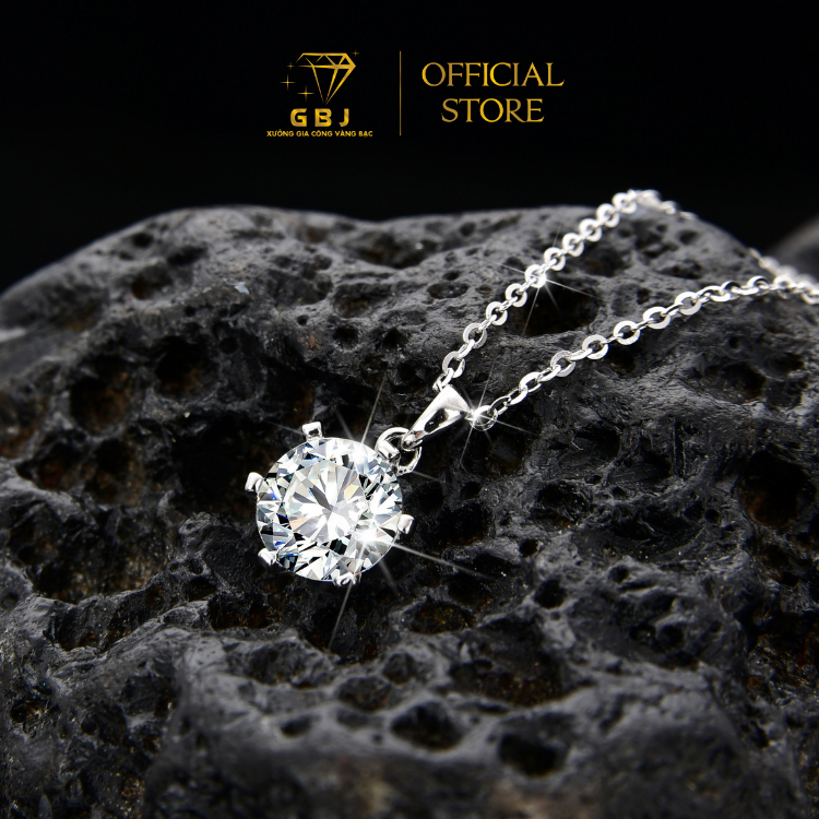 Dây Chuyền Mặt Tròn Thanh Lịch Chuẩn Bạc 925 - GBJ47518-47519 - Gia Bảo Jewelry (Có Xi Kim)