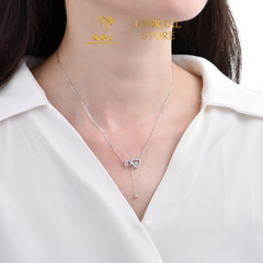 Dây Chuyền LM Chữ D Tim Chuẩn Bạc 925  - GBJ48662 - Gia Bảo Jewelry (Có Xi Kim)