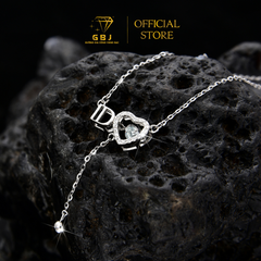 Dây Chuyền LM Chữ D Tim Chuẩn Bạc 925  - GBJ48662 - Gia Bảo Jewelry (Có Xi Kim)