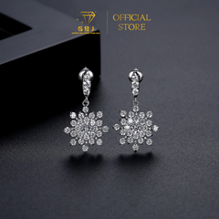 Bông Tai Khoen TT Hoa Tuyết Cao Cấp Chuẩn Bạc 925 - GBJ49542 - Gia Bảo Jewelry