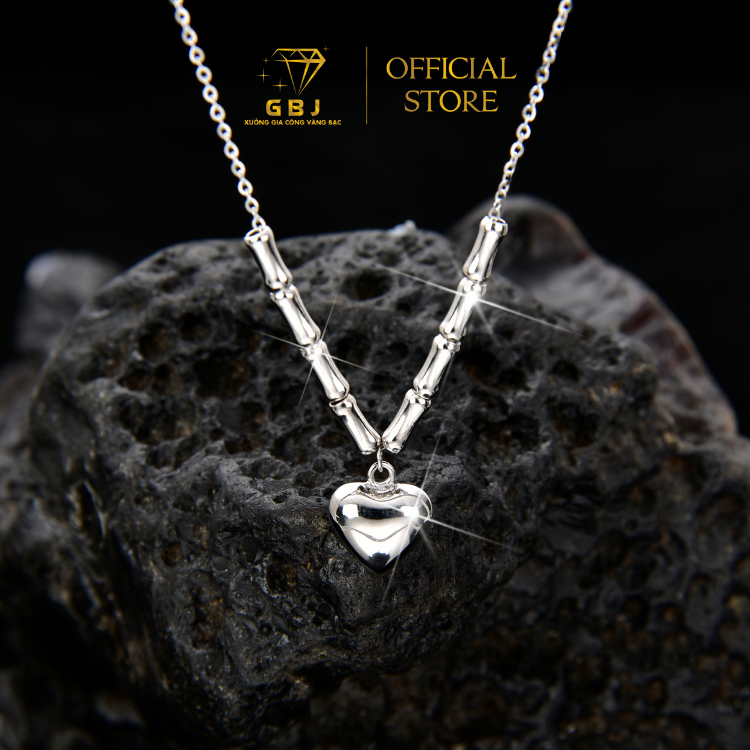Dây Chuyền LM Hình Tim Chuẩn Bạc 925 - GBJ48643 - Gia Bảo Jewelry