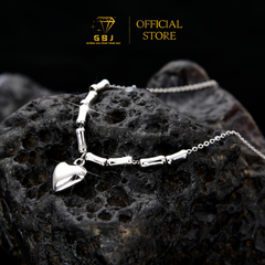 Dây Chuyền LM Hình Tim Chuẩn Bạc 925 - GBJ48643 - Gia Bảo Jewelry
