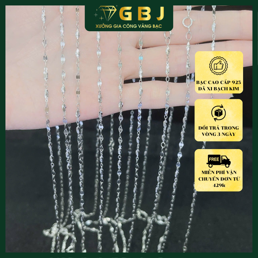 Dây Chuyền Bạc Trẻ Trung DC10 Thiết Kế Đơn Giản, Nhẹ Nhàng, Phong Cách Unisex (X.I K.I.M) - GBJ48790 - Gia Bảo Jewelry