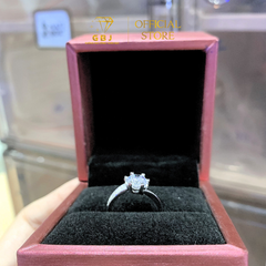 Nhẫn Viền 6 Chấu Độc Đáo Đá 6li5 (Freesize 10 - 16) Chuẩn Bạc 925 - GBJ49426 - Gia Bảo Jewelry