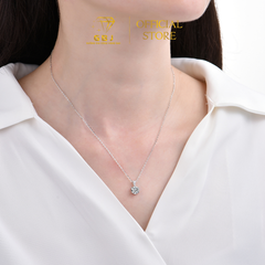 Dây Mặt Tròn 6 Chấu Đính Đá Moissanite M07 Chuẩn Bạc 925 - GBJ48722-50848  - GIA BẢO JEWELRY