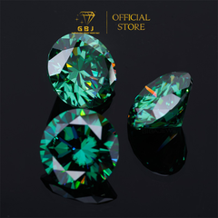 Đá Moissanite Kim Cương Nhân Tạo Xanh - Gia Bảo Jewelry