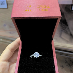 Nhẫn Viền 6 Chấu Độc Đáo Đá 6li5 (Freesize 10 - 16) Chuẩn Bạc 925 - GBJ49426 - Gia Bảo Jewelry