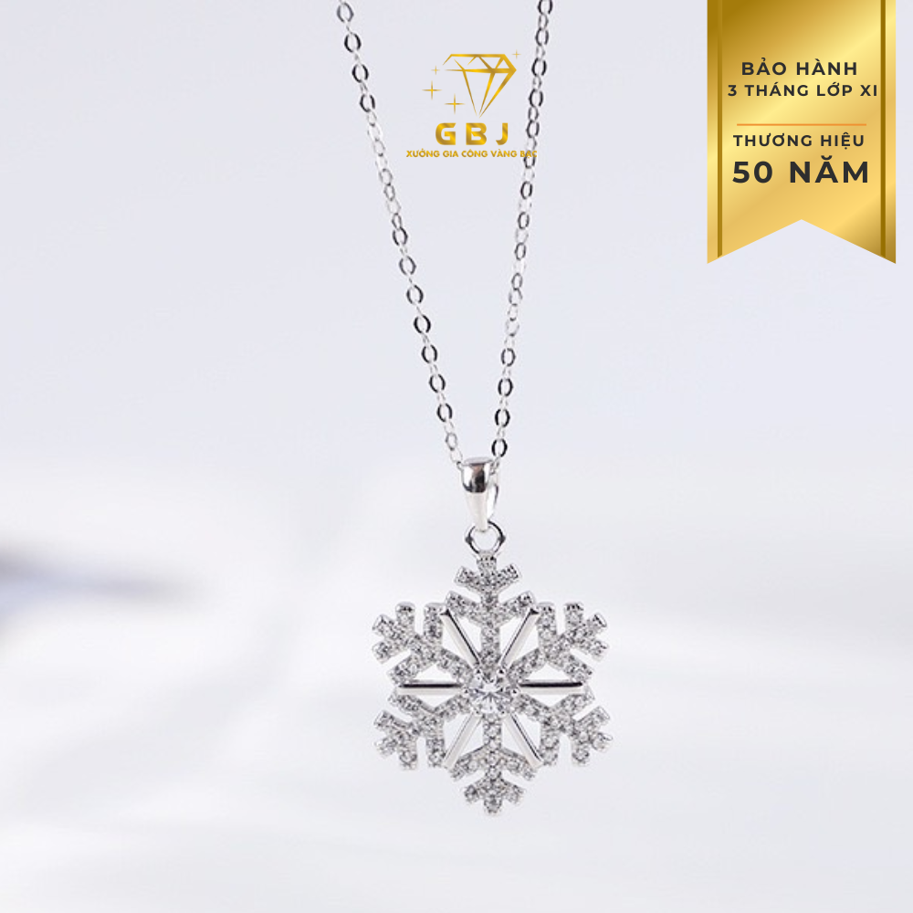 Dây Chuyền Mặt Hoa Tuyết Lấp Lánh-GBJ49925 -Gia Bảo Jewelry