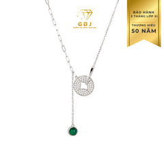 Dây Chuyền LM TT Đính Đ.á Xanh -GBJ49917-Gia Bảo Jewelry