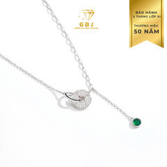 Dây Chuyền LM TT Đính Đ.á Xanh -GBJ49917-Gia Bảo Jewelry