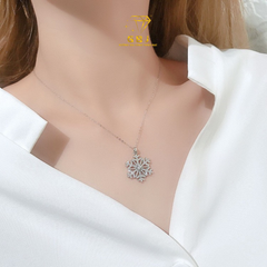 Dây Chuyền Mặt Hoa Tuyết Lấp Lánh-GBJ49925 -Gia Bảo Jewelry