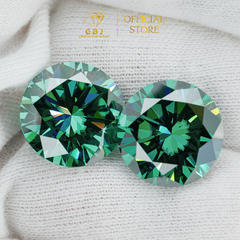 Đá Moissanite Kim Cương Nhân Tạo Xanh - Gia Bảo Jewelry