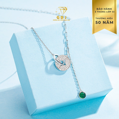 Dây Chuyền LM TT Đính Đ.á Xanh -GBJ49917-Gia Bảo Jewelry