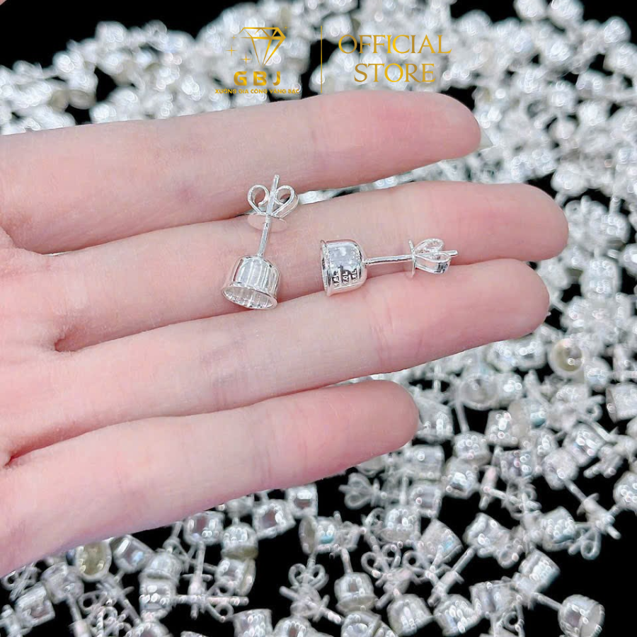 Hoa Tai Bạc Hình Nồi (X.I K.I.M )(chốt đẩy) Thiết Kế Tinh Xảo , Tỉ Mỉ , Phong Cách Unisex - GBJ56999 - Gia Bảo Jewelry