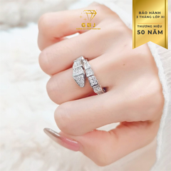 Nhẫn SNAKE Thiết Kế Hở 04 Tặng Hộp Trang Sức Đèn Led + -GBJ49502-49941 - Gia Bảo Jewelry (Có Xi Kim)