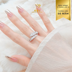 Nhẫn SNAKE Thiết Kế Hở 04 Tặng Hộp Trang Sức Đèn Led + -GBJ49502-49941 - Gia Bảo Jewelry (Có Xi Kim)