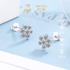 Bông Tai Hoa Tuyết Chuẩn Bạc 925 - GBJ47712 - Gia Bảo Jewelry (Có Xi Kim)