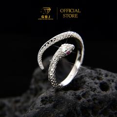 Nhẫn Bạc Rắn Cá Tính Chuẩn Bạc 925 - GBJ48055 - Gia Bảo Jewelry (Có Xi Kim)