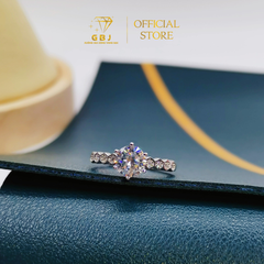 Nhẫn Xoàn Lục Giác Đính Đá 8li M.O.I Freesize (11-17) Chuẩn Bạc 925 - GBJ47483 - 49413 - Gia Bảo Jewelry (Có Xi Kim)