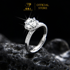 Nhẫn Nữ Hoa 6 Cánh NU06 (Freesize) Chuẩn Bạc 925 - GBJ47509 - Gia Bảo Jewelry (Có Xi Kim)