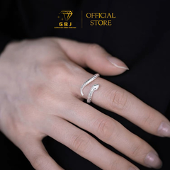 Nhẫn Bạc Rắn Cá Tính Chuẩn Bạc 925 - GBJ48055 - Gia Bảo Jewelry (Có Xi Kim)