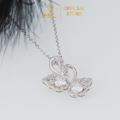 Dây Chuyền Bạc Mặt Thiên Nga Đôi Đính Đá CZ Cao Cấp 6LI5 Chuẩn Bạc 925 (Dài 4 Tấc 5) - Đã Xi Bạch Kim - Sang Trọng Quý Phái, Tương Trưng Cho Tình Yêu Chung Thủy - Tặng Kèm Túi Xách Thời Trang Gia Bảo - GBJ48786 - Gia Bảo Jewelry