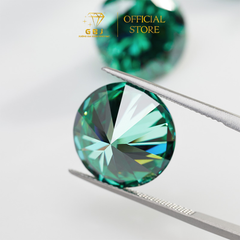 Đá Moissanite Kim Cương Nhân Tạo Xanh - Gia Bảo Jewelry