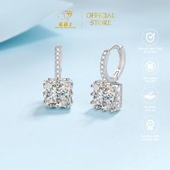 Bông Tai Viền Vuông Chuẩn Bạc 925 - GBJ41910 - Gia Bảo Jewelry (Có Xi Kim)