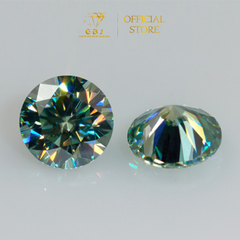 Đá Moissanite Kim Cương Nhân Tạo Xanh - Gia Bảo Jewelry