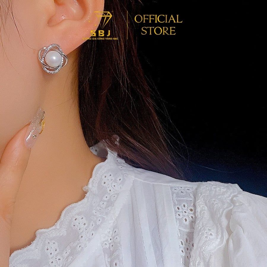 Bông Tai Nữ 4 Cánh N.g.ọ.c T.r.a.i - GBJ50884 - GIa Bảo Jewelry