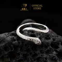 Nhẫn Bạc Rắn Cá Tính Chuẩn Bạc 925 - GBJ48055 - Gia Bảo Jewelry (Có Xi Kim)