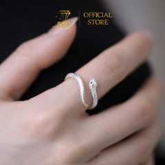Nhẫn Bạc Rắn Cá Tính Chuẩn Bạc 925 - GBJ48055 - Gia Bảo Jewelry (Có Xi Kim)