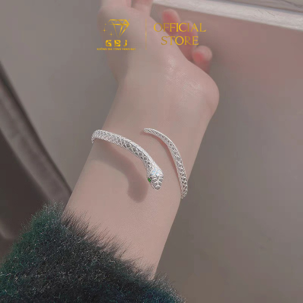 Vòng Tay Rắn Phong Thuỷ Chuẩn Bạc 925 - GBJ48054 - Gia Bảo Jewelry