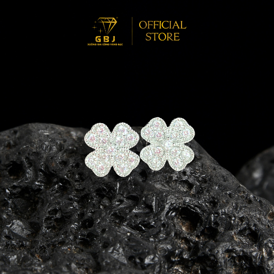 Bông Tai Hình Hoa Mai 4 Cánh Chuẩn Bạc 925 - GBJ49445 - Gia Bảo Jewelry (Có Xi Kim)