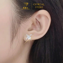 Combo Hoa Tai Nơ Viên Chủ 4Li5 & Dây Chuyền (4T5) Nơ Viên Chủ 5Li X.I K.I.M Thiết Kế Thanh Lịch, Xinh Xắn, Trẻ Trung, Phong Cách Unisex - GBJ56752-55421 - Gia Bảo Jewelry