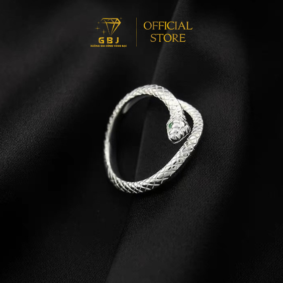 Nhẫn Bạc Rắn Cá Tính Chuẩn Bạc 925 - GBJ48055 - Gia Bảo Jewelry (Có Xi Kim)