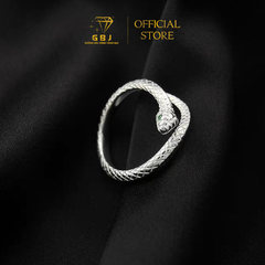 Nhẫn Bạc Rắn Cá Tính Chuẩn Bạc 925 - GBJ48055 - Gia Bảo Jewelry (Có Xi Kim)