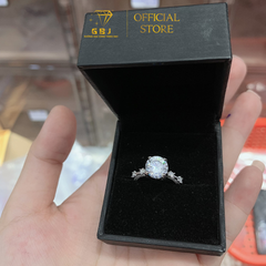 Nhẫn Viền 2 Đá Độc Đáo M.O.I 8li Chuẩn Bạc 925 - GBJ48808 - Gia Bảo Jewelry (Có Xi Kim)
