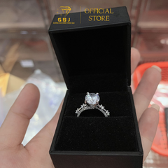 Nhẫn Viền 2 Đá Độc Đáo M.O.I 8li Chuẩn Bạc 925 - GBJ48808 - Gia Bảo Jewelry (Có Xi Kim)