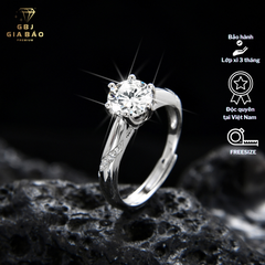 Nhẫn Bạc Đính Đá Cao Cấp (Freesize) Chuẩn Bạc 925 - GBJ47513 - Gia Bảo Jewelry