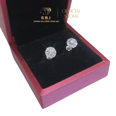 Bông Tai Hoa 6 Cánh Đính Đá Chuẩn Bạc 925 - GBJ46425 - Gia Bảo Jewelry (Có Xi Kim)