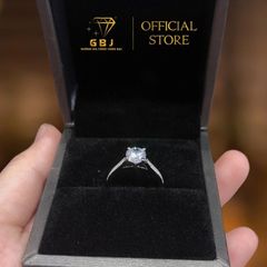 Nhẫn Viền Đá 4 Chấu 01 M.O.I (Freesize 12 - 16)  Chuẩn Bạc 925 - GBJ49427 - Gia Bảo Jewelry