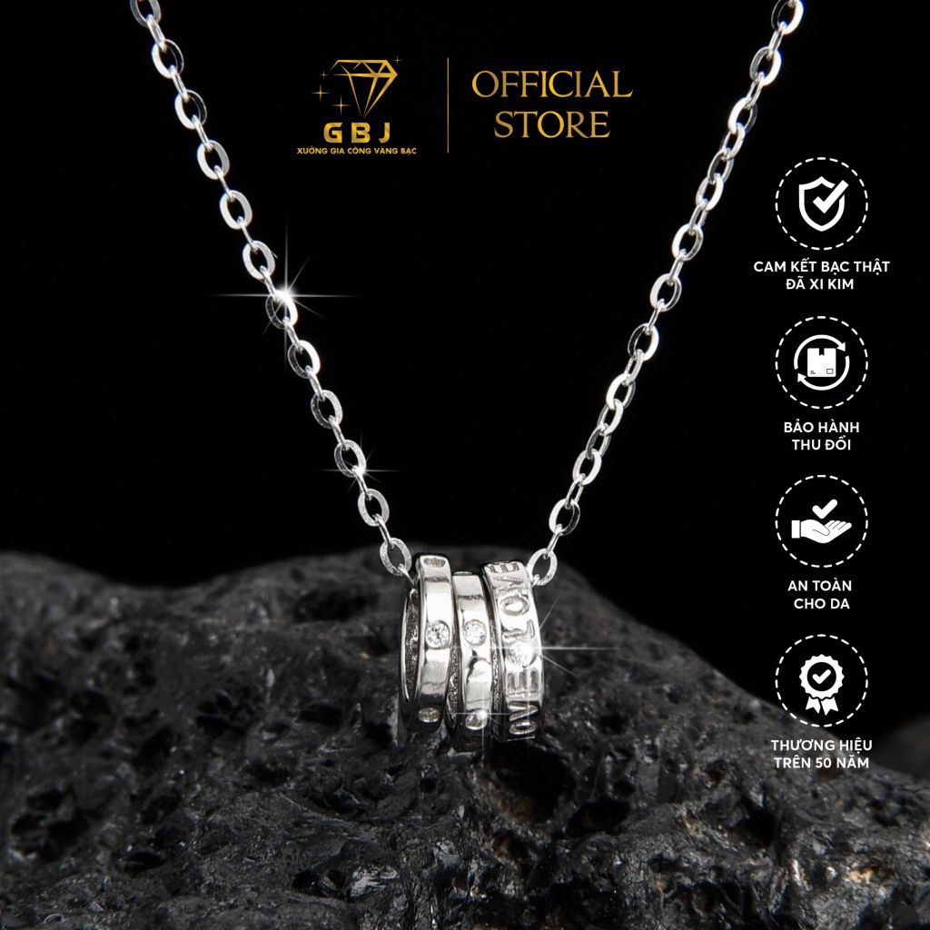 Dây Chuyền Phối Nhẫn Bạc 925 - GBJ47851 - Gia Bảo Jewelry