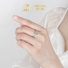 Nhẫn Xoàn Lục Giác Đính Đá 8li M.O.I Freesize (11-17) Chuẩn Bạc 925 - GBJ47483 - 49413 - Gia Bảo Jewelry (Có Xi Kim)