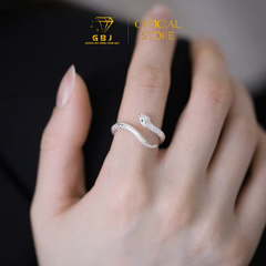 Nhẫn Bạc Rắn Cá Tính Chuẩn Bạc 925 - GBJ48055 - Gia Bảo Jewelry (Có Xi Kim)
