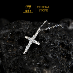Dây Chuyền Thánh Giá Đính Đá Chuẩn Bạc 925 - GBJ47847 - Gia Bảo Jewelry (Có Xi Kim)