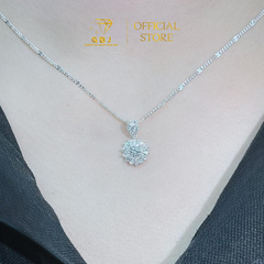 Dây Chuyền Mặt Hoa Tròn Cách Điệu (Xi Kim) Chuẩn Bạc 925 - GBJ35738-47159 - Gia Bảo Jewelry (Có Xi Kim)
