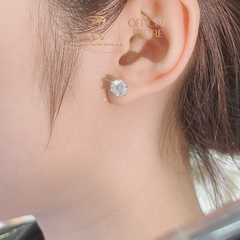 Bông Tai 6 Chấu Cao Cấp Chuẩn Bạc 925 - Gia Bảo Jewelry (Có Xi Kim)